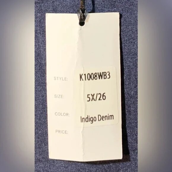 NWT 5X 26 Unique Vintage Dark Blue Denim High Waist Rizzo Cigarette Pants - Picture 7 of 9